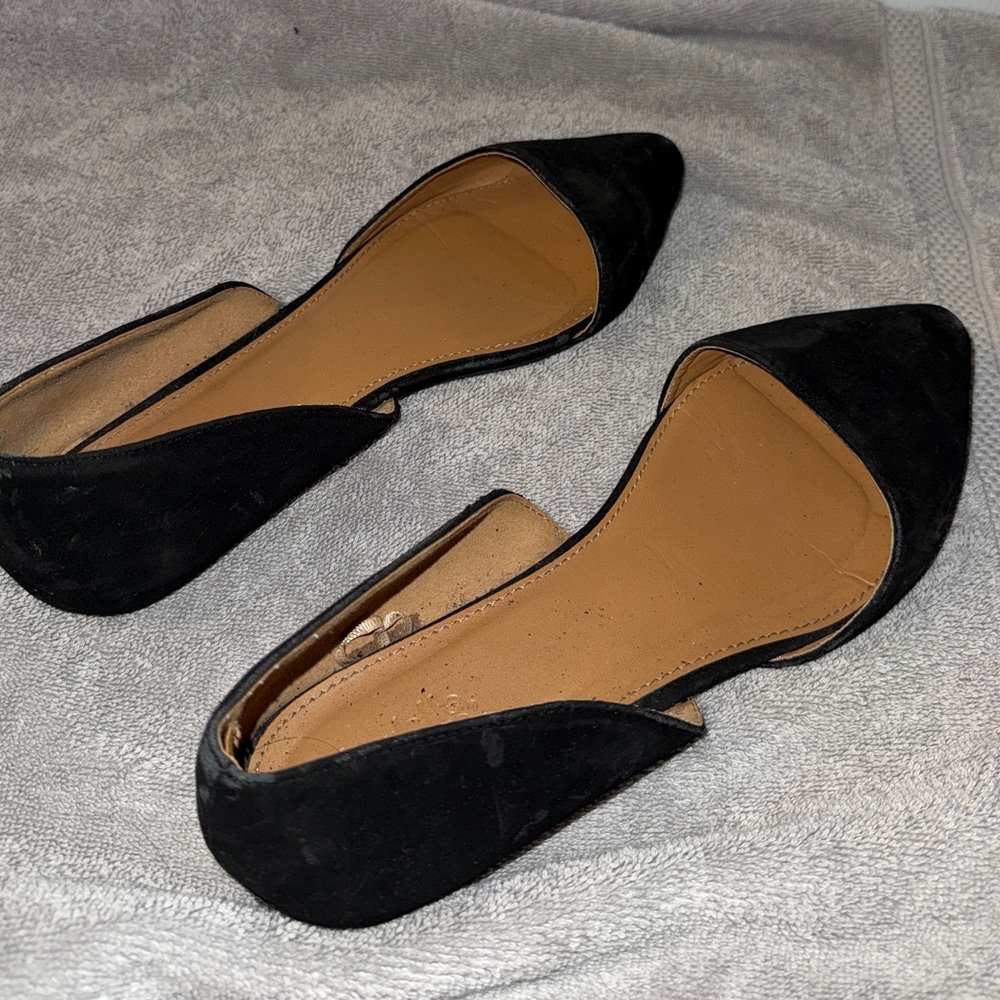 Charlotte Russe Black Pointed Toe Flats
